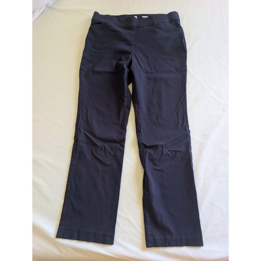 Coral Bay Womens Navy Blue Pull On Straight Leg Stretch Pants Sz 10 Workwear - Picture 5 of 7